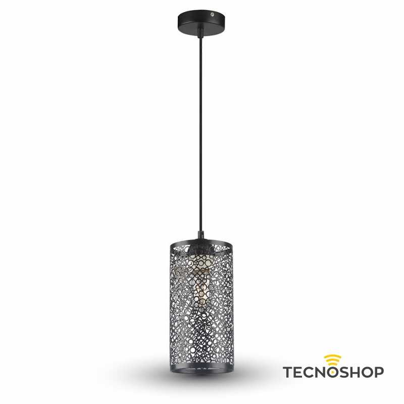 SOSPENSIONE NERA CON PORTALAMPADA E27