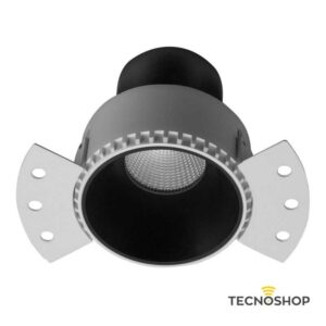 REDO XPOLI FARETTO ROTONDO INCASSO 1xGU10 BIANCO CON INTERNO NERO