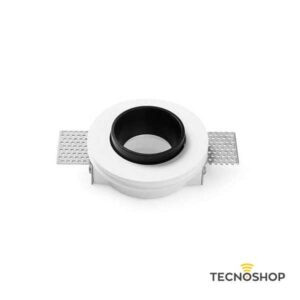 SFORZIN FARETTO GESSO INCASSO "THESSALY" CON CORNICE NERO SPAZZOLATO 1XGU10