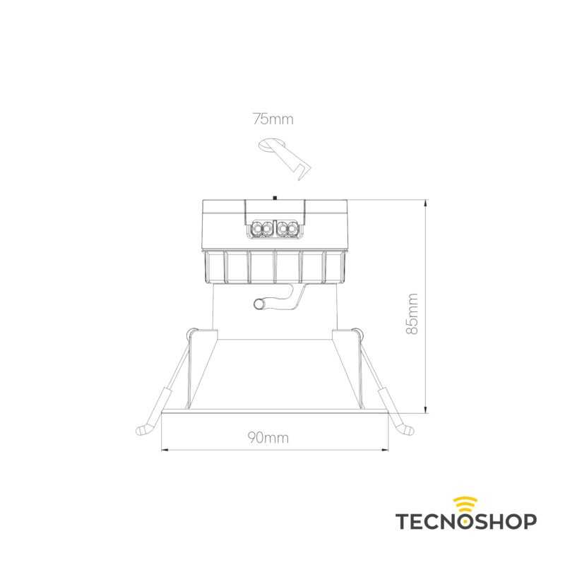 BENEITO FARETTO INCASSO LED "PULCOM" TONDO 8W TRICOLOR 800LM 38° IP44 BIANCO - immagine 2