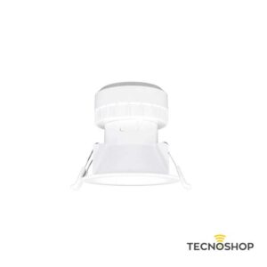 BENEITO FARETTO INCASSO LED "PULCOM" TONDO 8W TRICOLOR 800LM 38° IP44 BIANCO