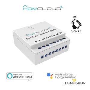 HOMCLOUD MODULO INTERRUTTORE DA INCASSO SMART WI-FI 3CH