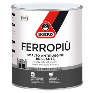 BOERO FERROPIÙ SMALTO ANTIRUGGINE BIANCO BRILLANTE 2,5 LT