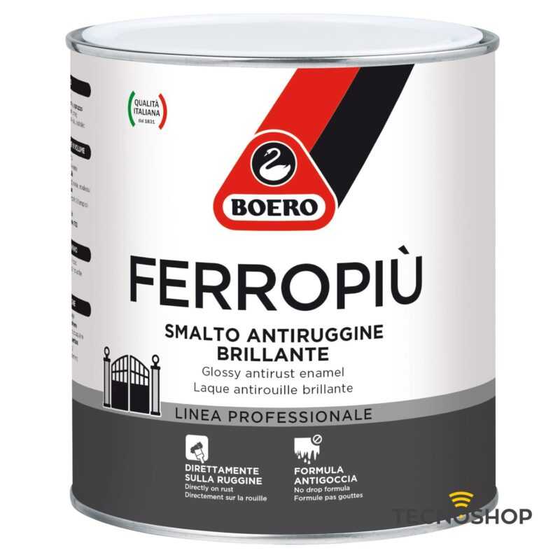 BOERO FERROPIÙ SMALTO ANTIRUGGINE VERDE IMPERIALE BRILLANTE 0,75 LT