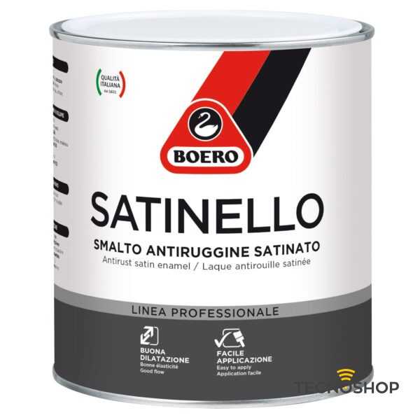 BOERO SATINELLO SMALTO ANTIRUGGINE BIANCO 0,75 LT