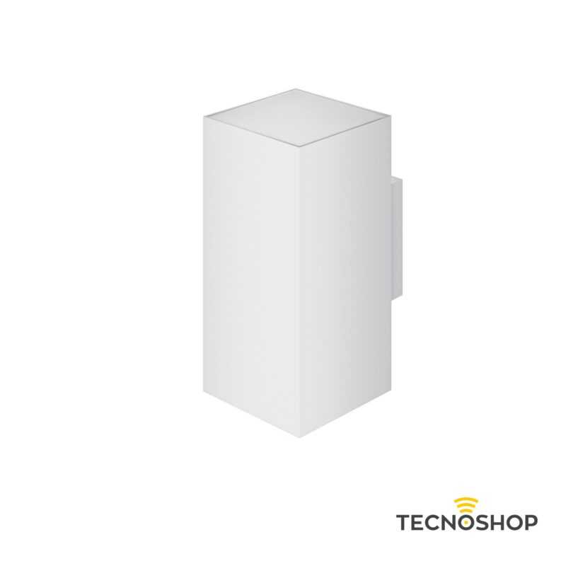 BENEITO APPLIQUE "SUNSET" SQUARE 16W TRICOLOR IN POLICARBONATO BIANCO