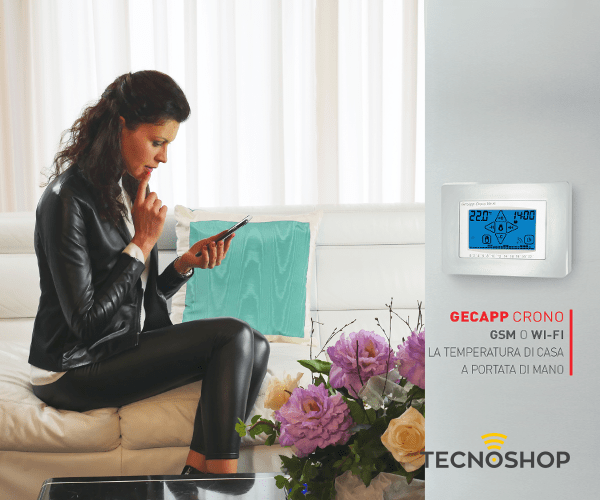 GECA CRONOTERMOSTATO DA PARETE WI-FI TOUCH SCREEN BIANCO - immagine 3