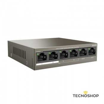 TENDA TEF1106P SWITCH 6 PORTE 10/100M desktop 4 PORTE PoE 2 PORTE UPLINK