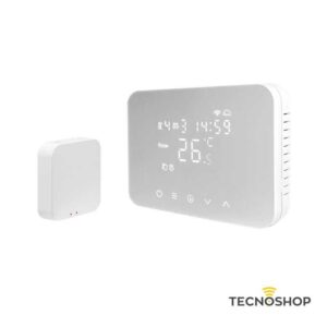 TERMOSTATO WI-FI A BATTERIE HEYTHERMO-FREE SOFT TOUCH BIANCO