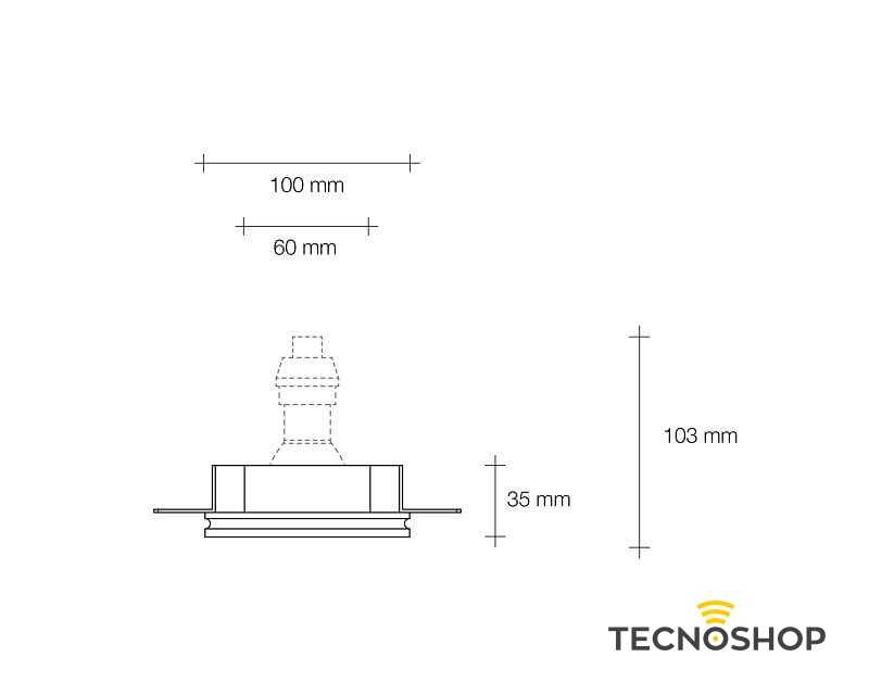 SFORZIN FARETTO GESSO INCASSO "THESSALY" CON GHIERA BIANCA 1XGU10 - immagine 3