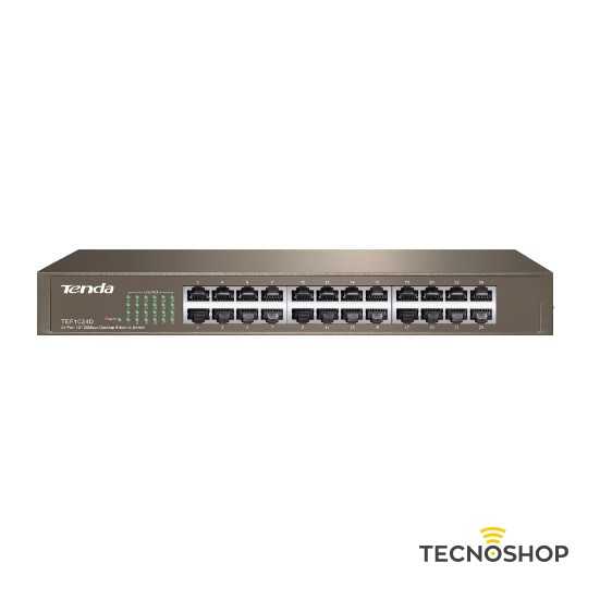 TENDA SWITCH 24 PORTE LAN 10/100 Mbps TEF1024D RACK