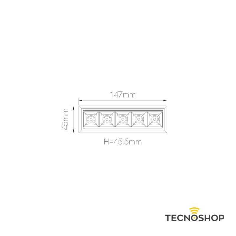 BENEITO SPOT INCASSO LED "TRAM 5" 10W 2700K - 6000K NERO - immagine 3