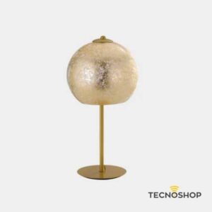 INTEC LAMPADA DA TAVOLO "VANITY" 1XE27 IN VETRO CON FOGLIA ORO