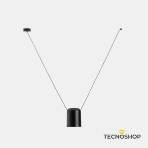 LEDS SOSPENSIONE "ATTIC" A CILINDRO 1XE27 CON CAVO 120CM NERO