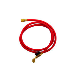 TECNOGAS TUBO FLESSIBILE ROSSO CON RUBINETTO A 45° - 5/16"SAE x 1/4" SAE