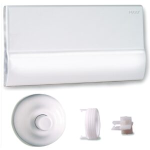 PUCCI PLACCA BIANCA CON TELAIO E ROSONE PER CASSETTA RAME