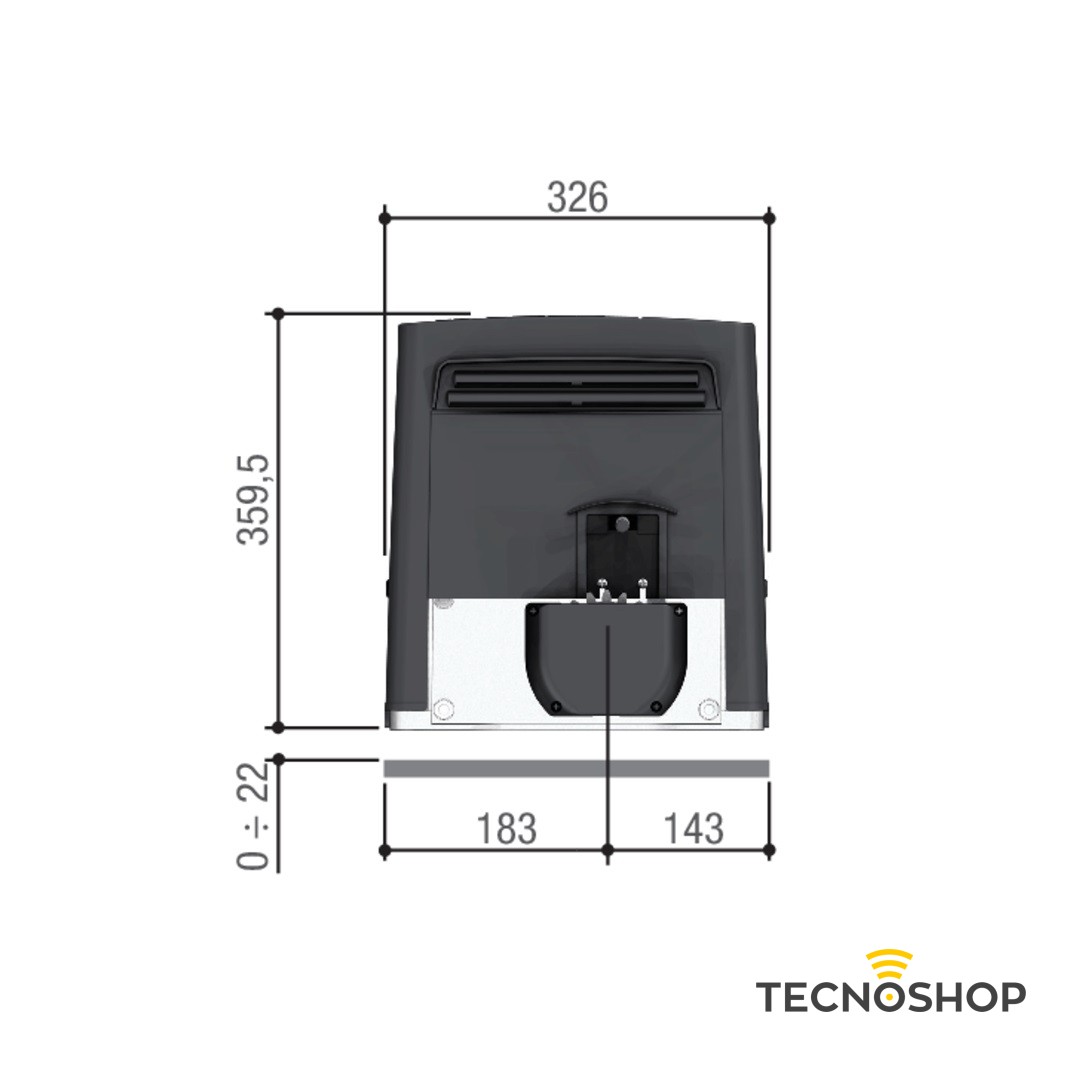 CAME MOTORE SCORREVOLE 220V 1200KG CON SCHEDA E FINECORSA - immagine 2
