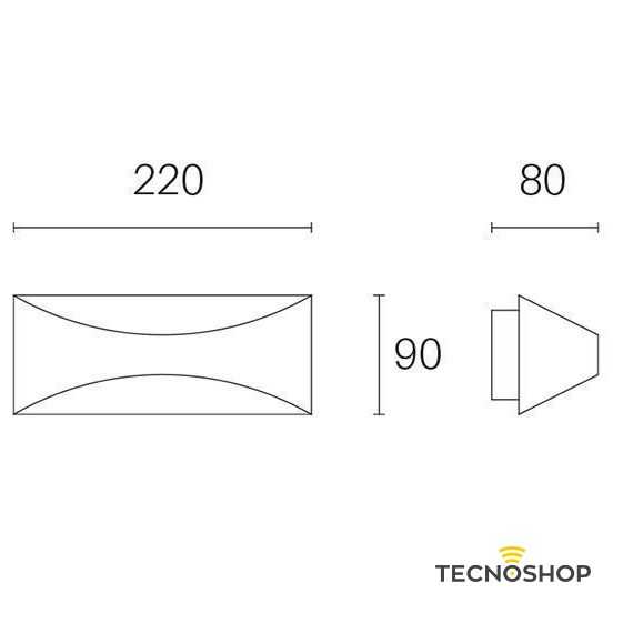 SOVIL APPLIQUE LED UP&DOWN "MOON" 6W 4000K CON FINITURA BIANCA - immagine 2