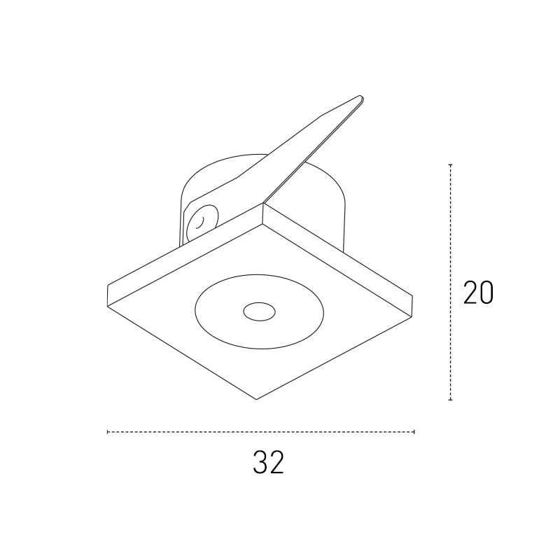 PLAYLED PETIT MINI QUADRO 2W 230V 4000K BIANCO - immagine 2