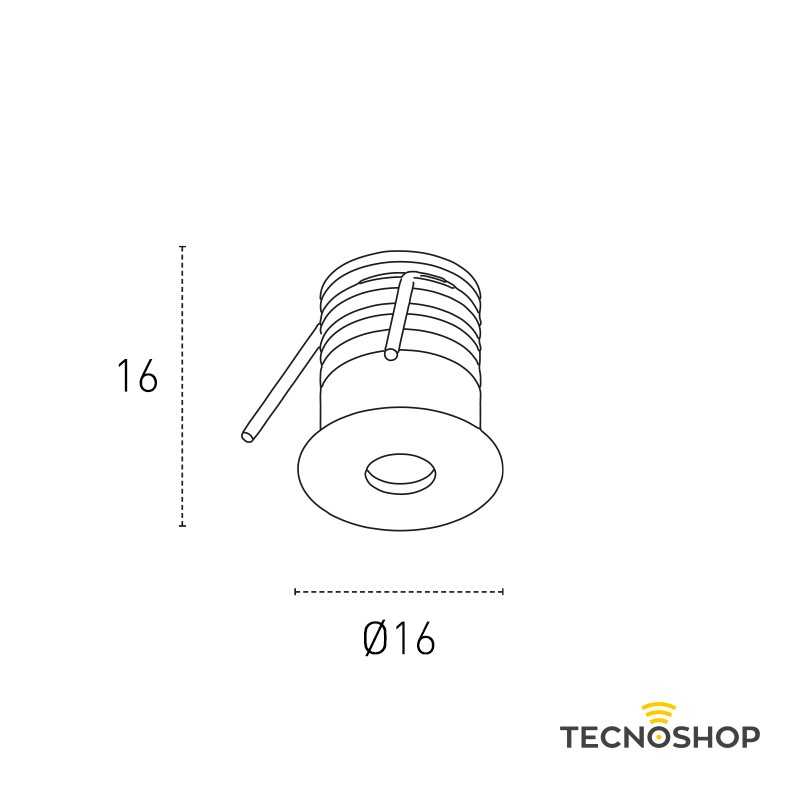 PLAYLED PETIT MINI TONDO 2W 6000K 12Vdc IP54 ALLUMINIO - immagine 2