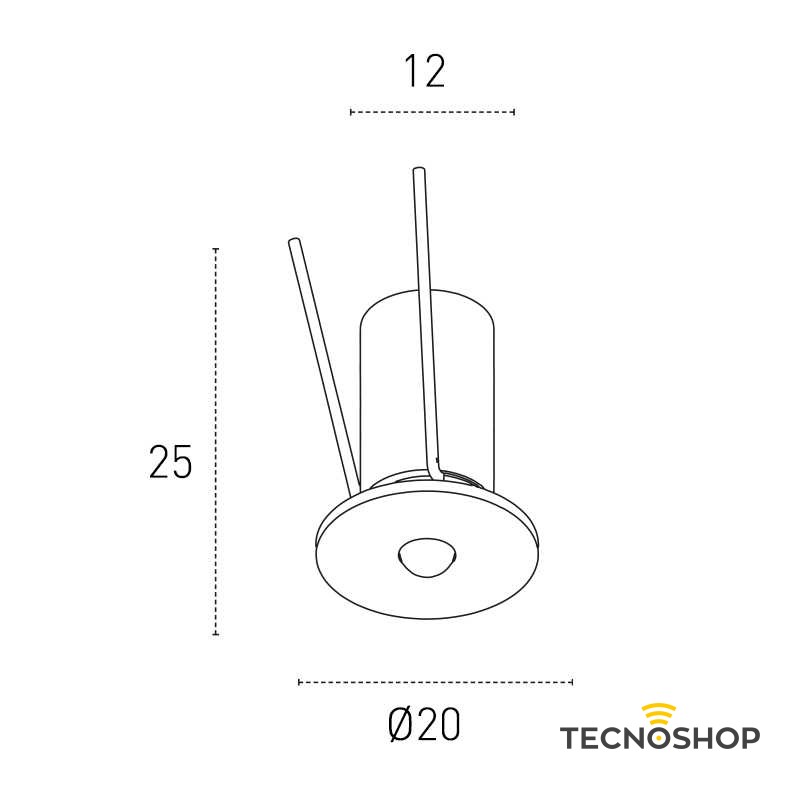 PLAYLED PETIT MINI TONDO 0,5W 12Vdc 6000K CROMATO - immagine 2