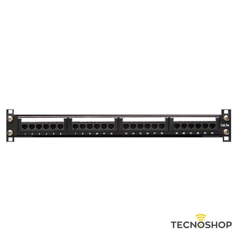 TECNOWARE PATCH PANEL 1 UNITÀ 24 PORTE CAT. 6 PER QUADRI RACK 19" - immagine 2