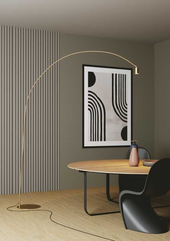 INTEC PIANTANA "MAISON" 1xGU10 H.224x185cm CON FINITURA ORO - immagine 2