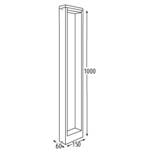 POLIPLAST PALETTO LED DA GIARDINO 7W 4200K H.100cm CORPO GRIGIO SCURO - immagine 2