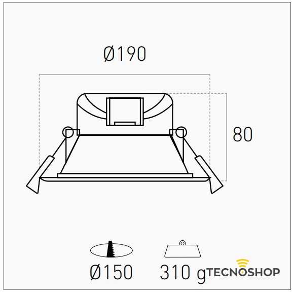 CENTURY INCASSO LED WI-FI SPOTFIVE 24W TRICOLOR 3000K/6500K - immagine 5
