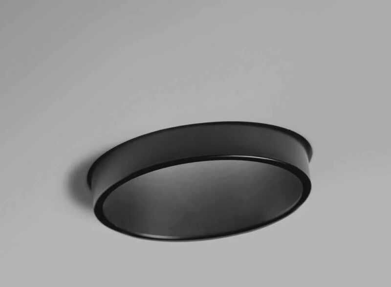 SFORZIN FARETTO GESSO INCASSO "THESSALY" CON CORNICE NERO SPAZZOLATO 1XGU10 - immagine 5