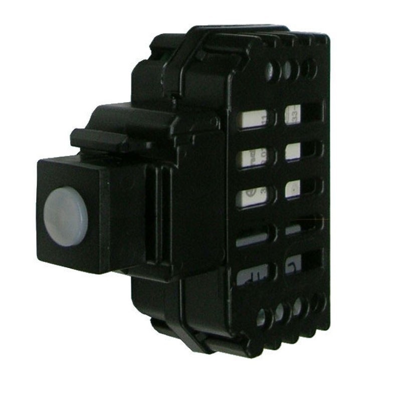 TECNEL ACCENDILUCE LUX2 IR+PULSANTE 10A KEYSTONE NERO