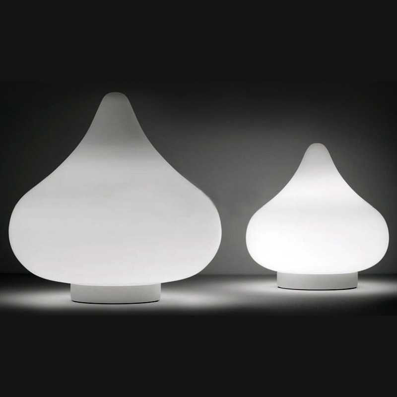 FABBIAN LAMPADA DA TAVOLO "DUNE" 1xE27 IN VETRO OPALE - immagine 2