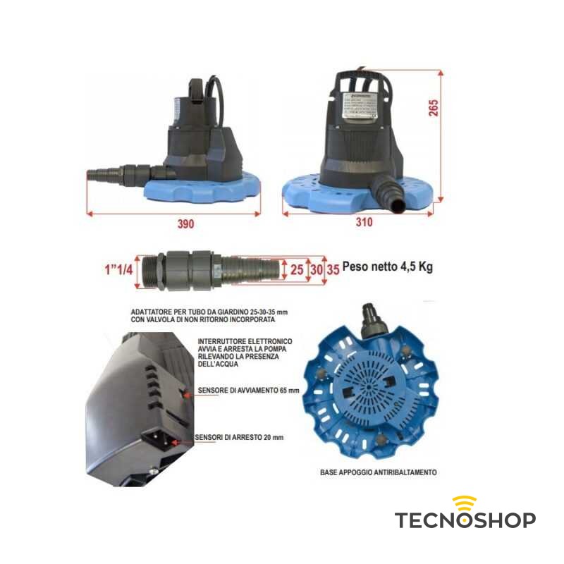 EUROMATIC ELETTROPOMPA SOMMERSA SPC250 0.25kW - immagine 2