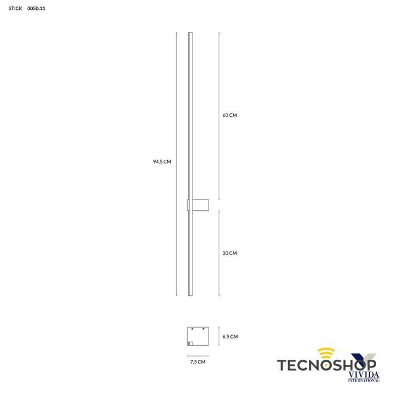 VIVIDA PLAFONE STICK LUCE SINISTRA 3000K 840LM BIANCO - immagine 4