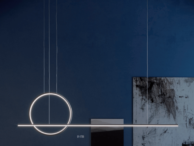 SOSPENSIONE BALANCE 47W 3000K 2865LM 150CM DIMMERABILE - NERA - immagine 2