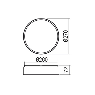 REDO PLAFONE TONDO YOMO 29W 2024LM D.27cm ORO - immagine 2