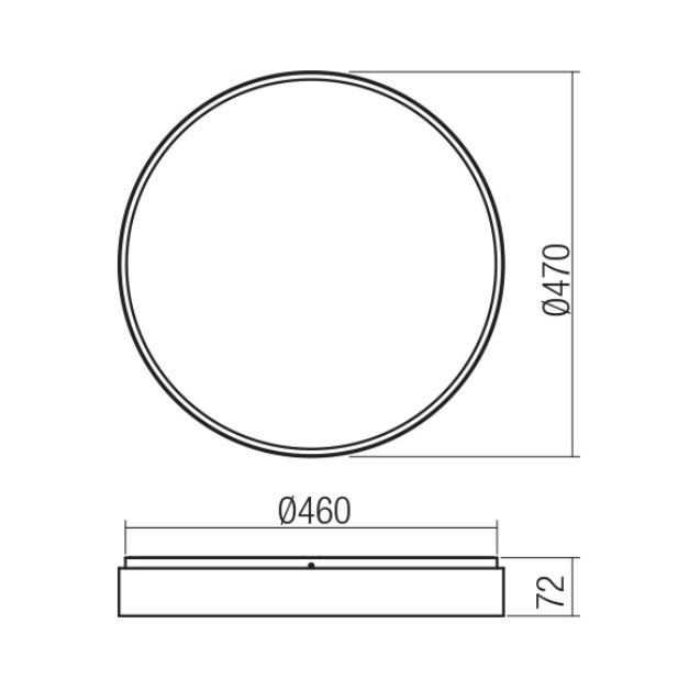 REDO PLAFONE TONDO YOMO 53,6W 3269LM D.47cm ORO - immagine 2