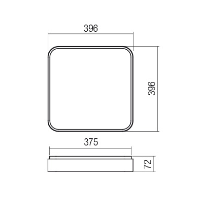 REDO PLAFONE QUADRATO YOMO 47W 2795LM 40x40cm BIANCO - immagine 2