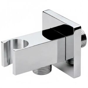 PRESA ACQUA QUADRA 1/2" CROMATA CON SUPPORTO DOCCETTA