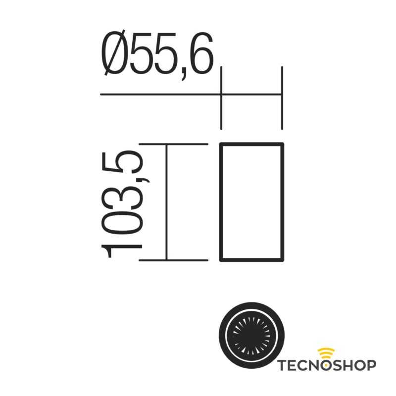 PLAFONE LED "AXIS" NERO OPACO CON PORTALAMPADA GU10 - immagine 2