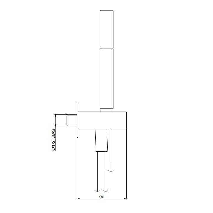 GABOLI KIT SOFFIONE DOCCIA CROMATO CON SUPPORTO E FLESSIBILE PVC 150cm - immagine 2
