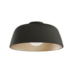 LEDS-C4 PLAFONIERA MISO E27 D.43cm NERA CON INTERNO ORO