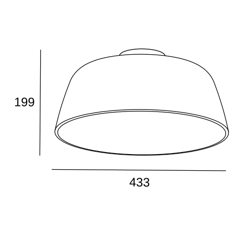 LEDS-C4 PLAFONIERA MISO E27 D.43cm NERA CON INTERNO ORO - immagine 2