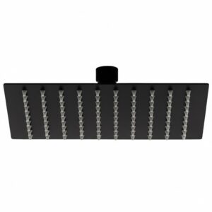 SOFFIONE DOCCIA INOX QUADRO 250x250mm NERO OPACO