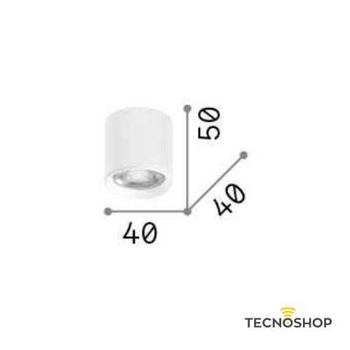 IDEAL LUX PLAFONE "DOT" CILINDRICO 4W 3000K BIANCO OPACO - immagine 2
