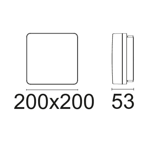 LIFE PLAFONIERA LED QUADRATA 20W 2050lm TRICOLOR D.200x200mm IP54 - immagine 3