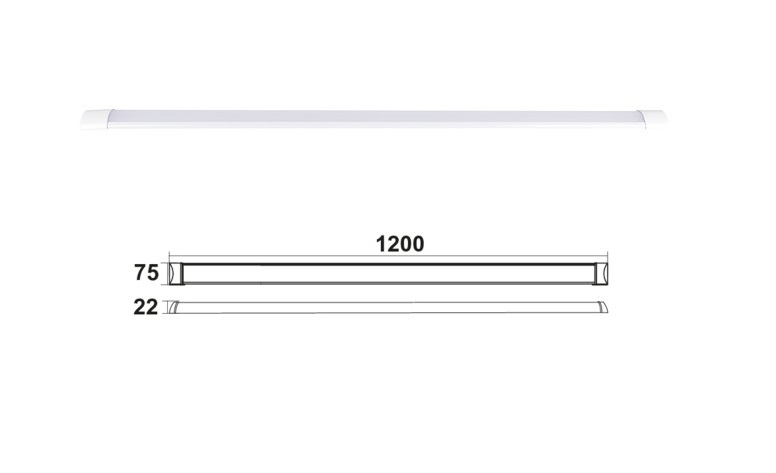 LIFE REGLETTA LED SLIM 36W 4700LM TRICOLOR L.120cm IP20 - immagine 2