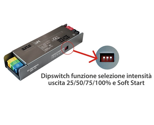 LIFE ALIMENTATORE METALLICO 12V 5A 60W CON INTENSITÀ REGOLABILE - immagine 2