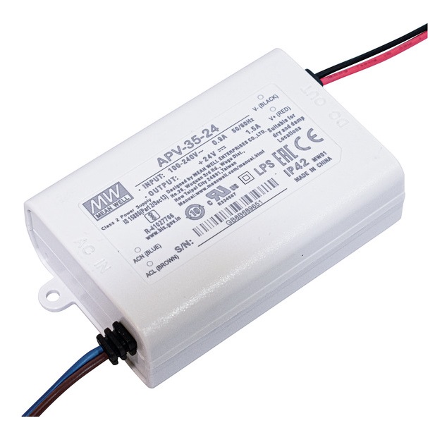 MEAN WELL ALIMENTATORE 24V 1,5A 36W INPUT 230Vdc IP42