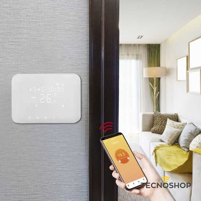 CRONOTERMOSTATO WIFI HEYTERMO+ SOFT TOUCH 230V BIANCO - immagine 2